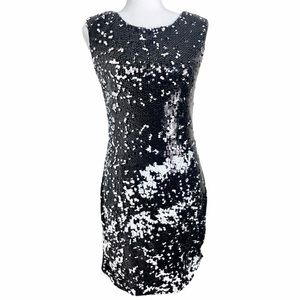 AIDAN MATTOX Flip Sequin Dress Cocktail Party LBD